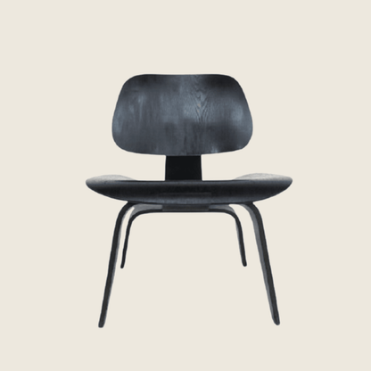 Eames Style LCW Plywood Blackwood Chair, front three-quarter view