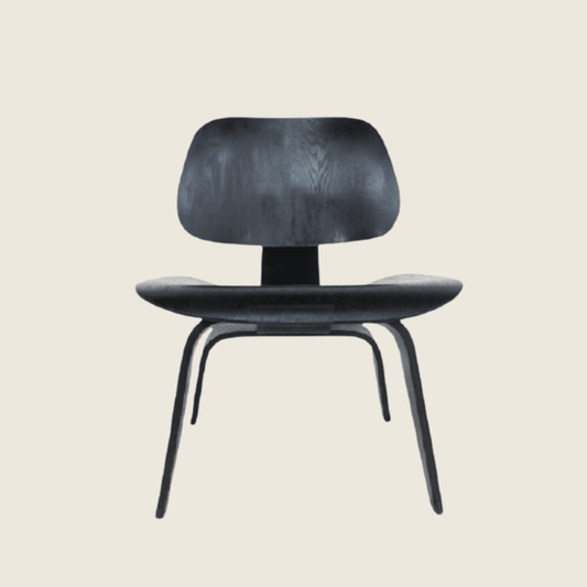 Eames Style LCW Plywood Blackwood Chair, front three-quarter view