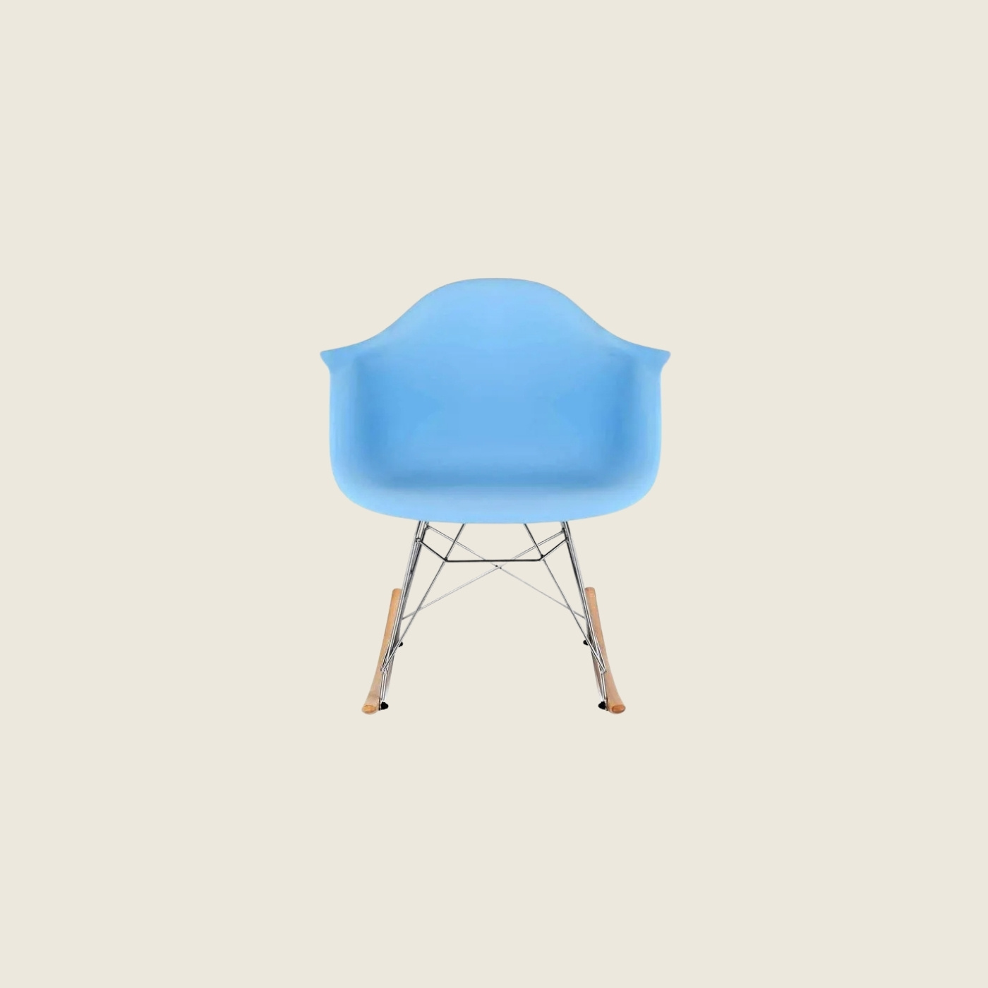 Eames Inspired Mid-Century RAR Rocking Armchair – Light Blue