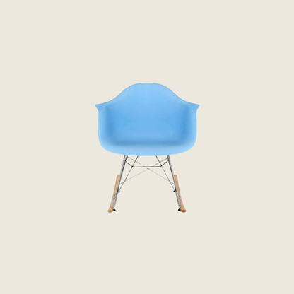 Eames Inspired Mid-Century RAR Rocking Armchair – Light Blue