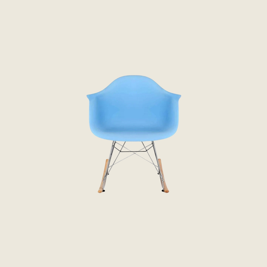 Eames Inspired Mid-Century RAR Rocking Armchair – Light Blue