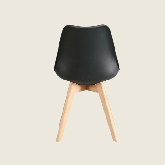 BLACK — Tulip Dining Chair Set of 2, side profile view