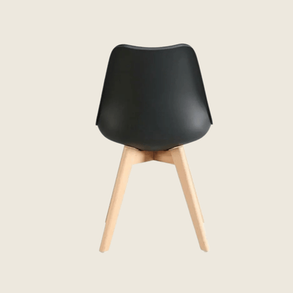 BLACK — Tulip Dining Chair Set of 2, side profile view