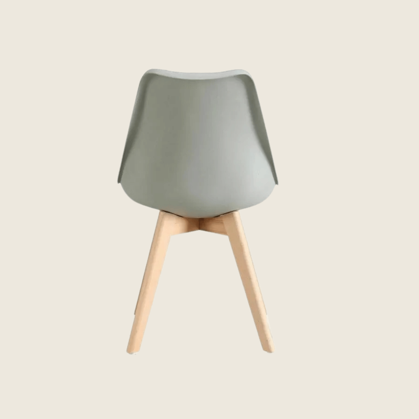 GREY — Tulip Dining Chair Set of 2, rear three-quarter view