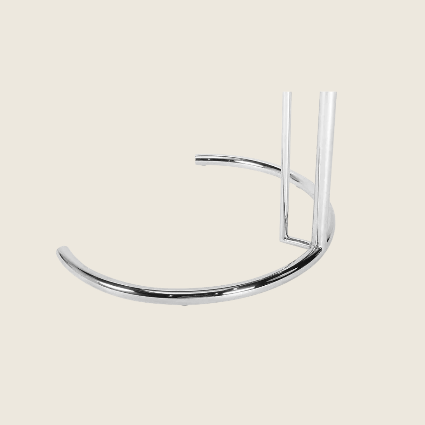 Eileen Gray Inspired Art Deco Chrome Glass Side Table