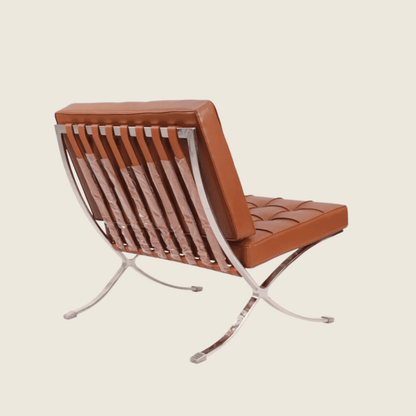 Barcelona Pavilion Style Lounge Chair – Tan Brown Leather