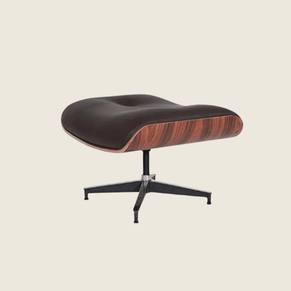 Classic Eames Rose Wood Lounge Chair & Ottoman – Brown