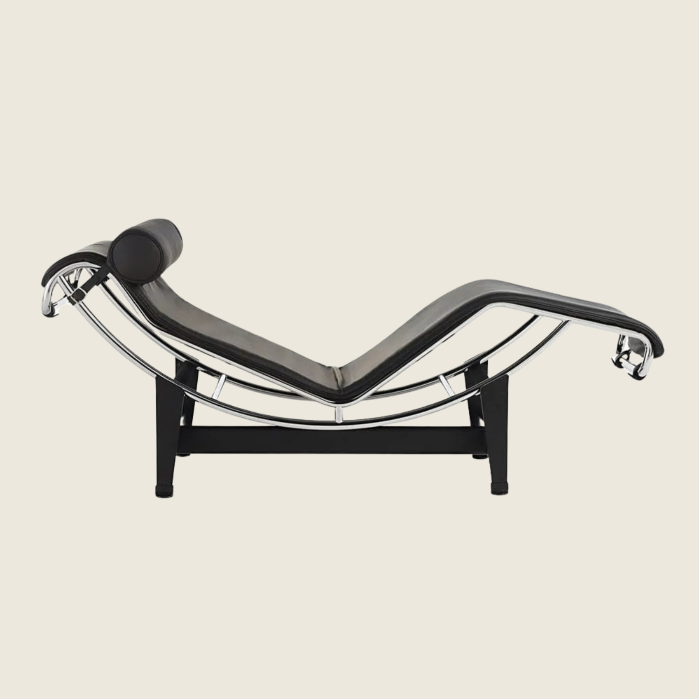 Le Corbusier Inspired Mid-Century LC4 Chaise Longue – Black
