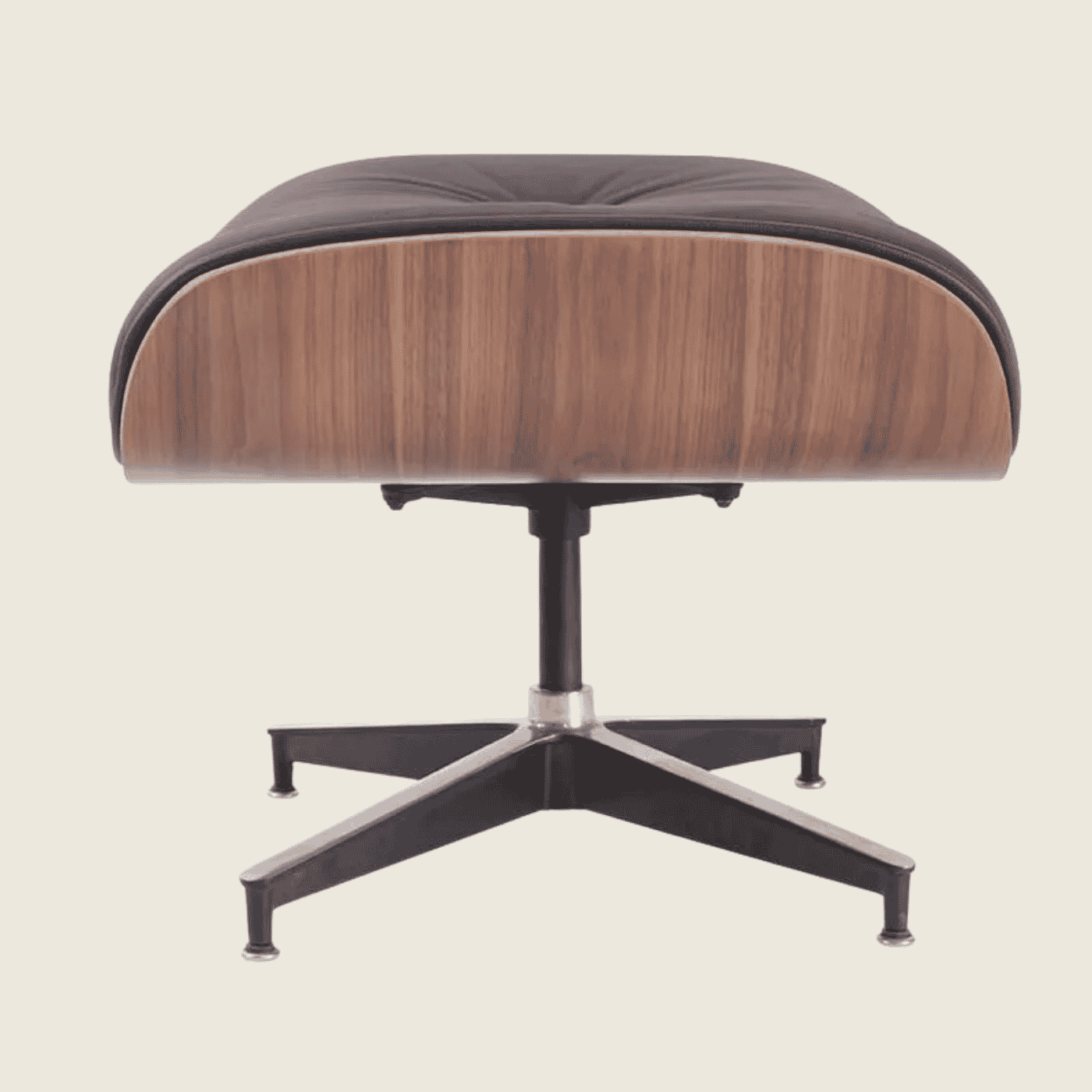 BROWN / Black — Walnut Lounge Chair & Ottoman, additional angle