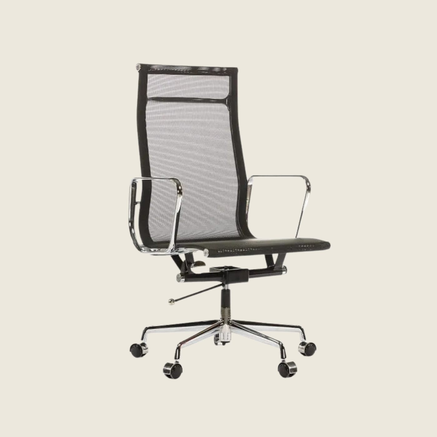 BLACK — EA119 High Back Mesh Office Chair, front three-quarter view