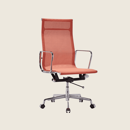ORANGE — EA119 High Back Mesh Office Chair, front three-quarter view