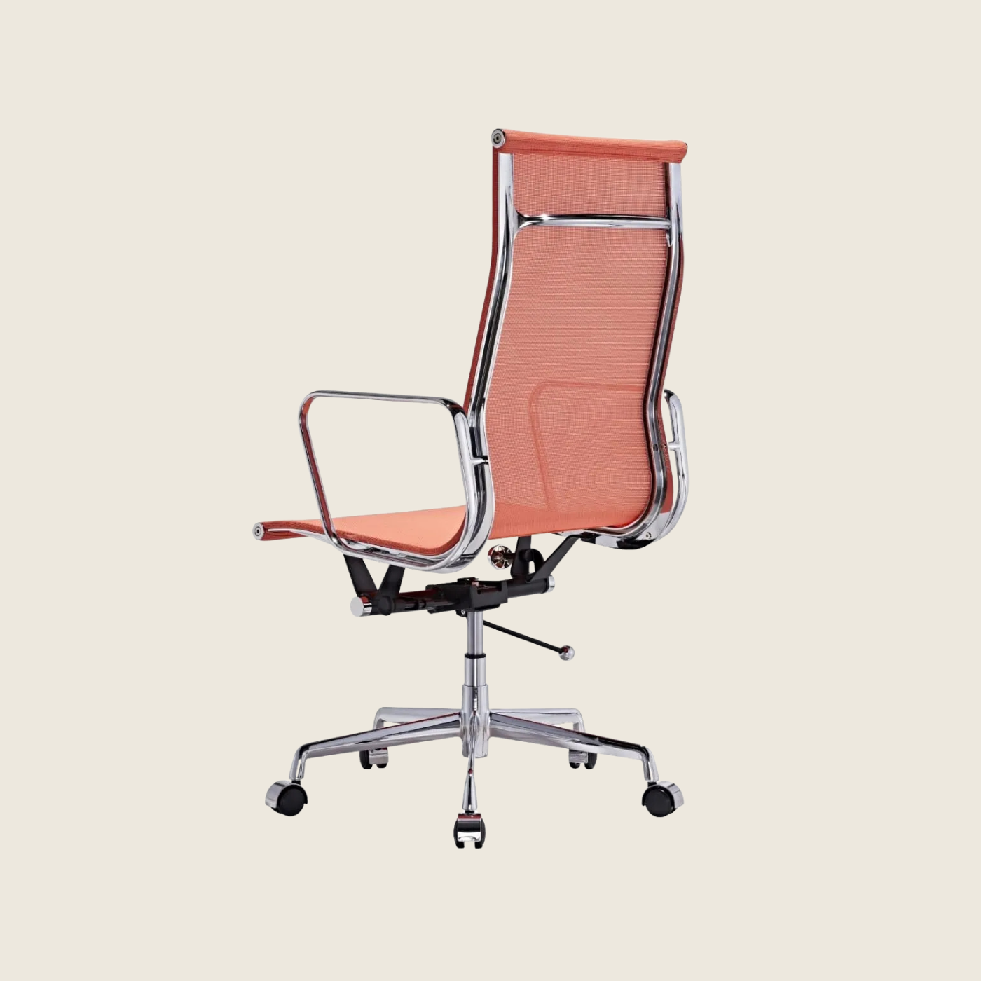 ORANGE — EA119 High Back Mesh Office Chair, side profile view