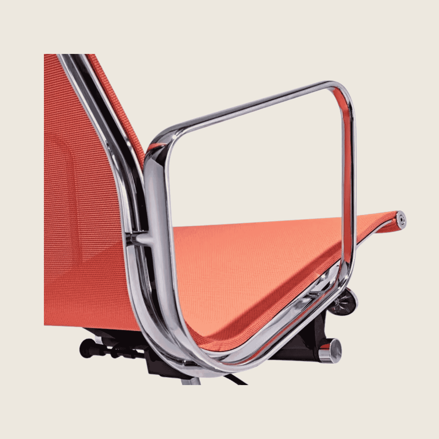 ORANGE — EA119 High Back Mesh Office Chair, close-up detail of the mesh and frame