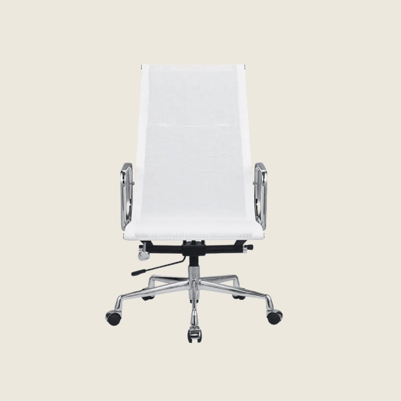 WHITE — EA119 High Back Mesh Office Chair, side profile view