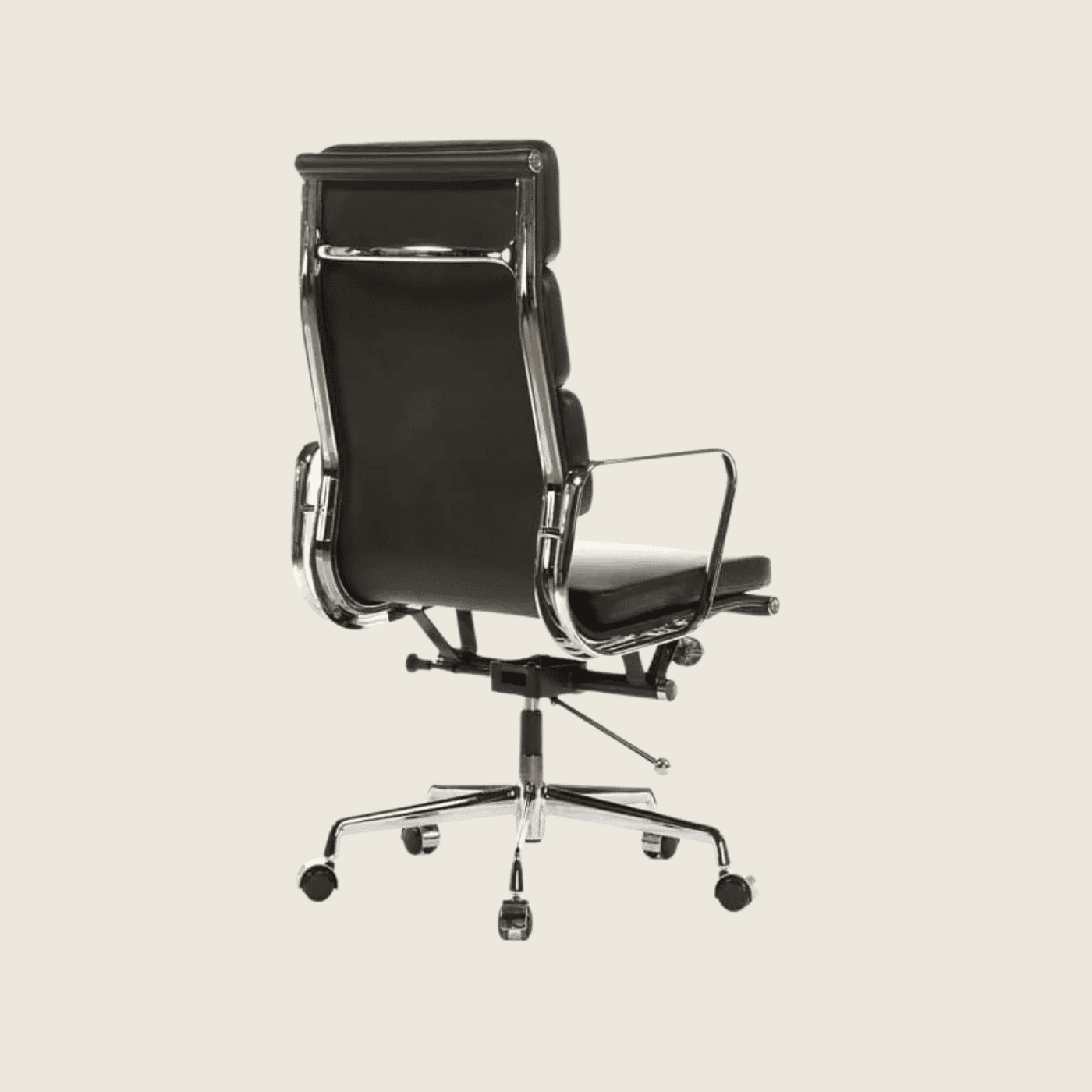 BLACK — EA219 Soft Pad Leather Executive Chair, side profile view