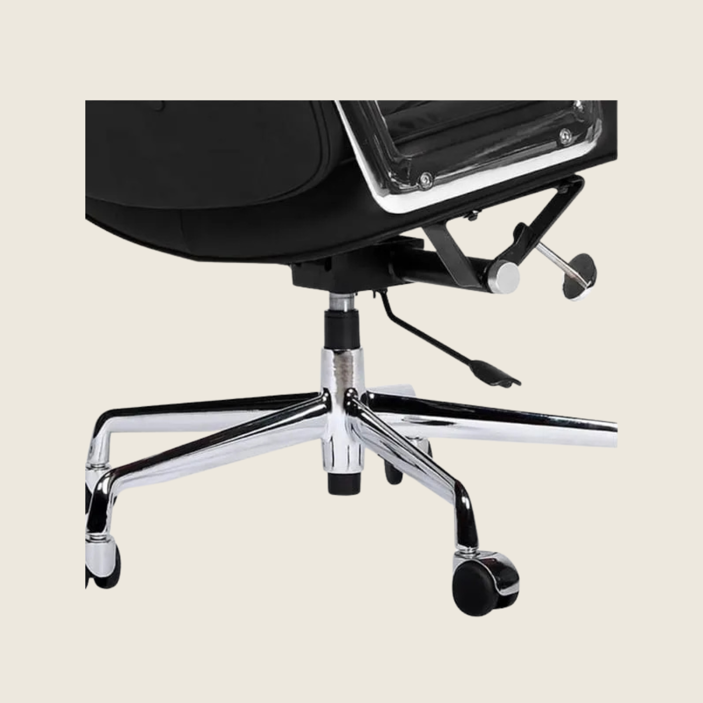 BLACK — ES 104 Executive Lobby Chair, rear three-quarter view