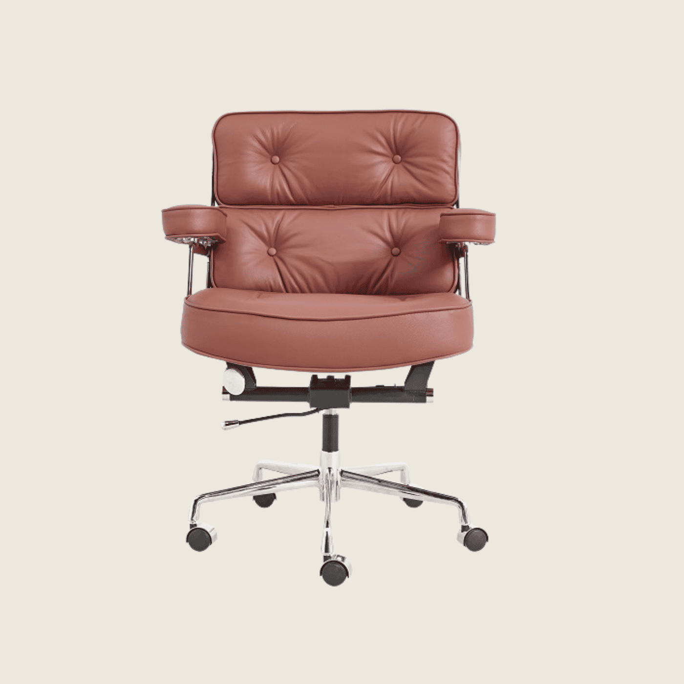 TAN BROWN — ES 104 Executive Lobby Chair, front three-quarter view