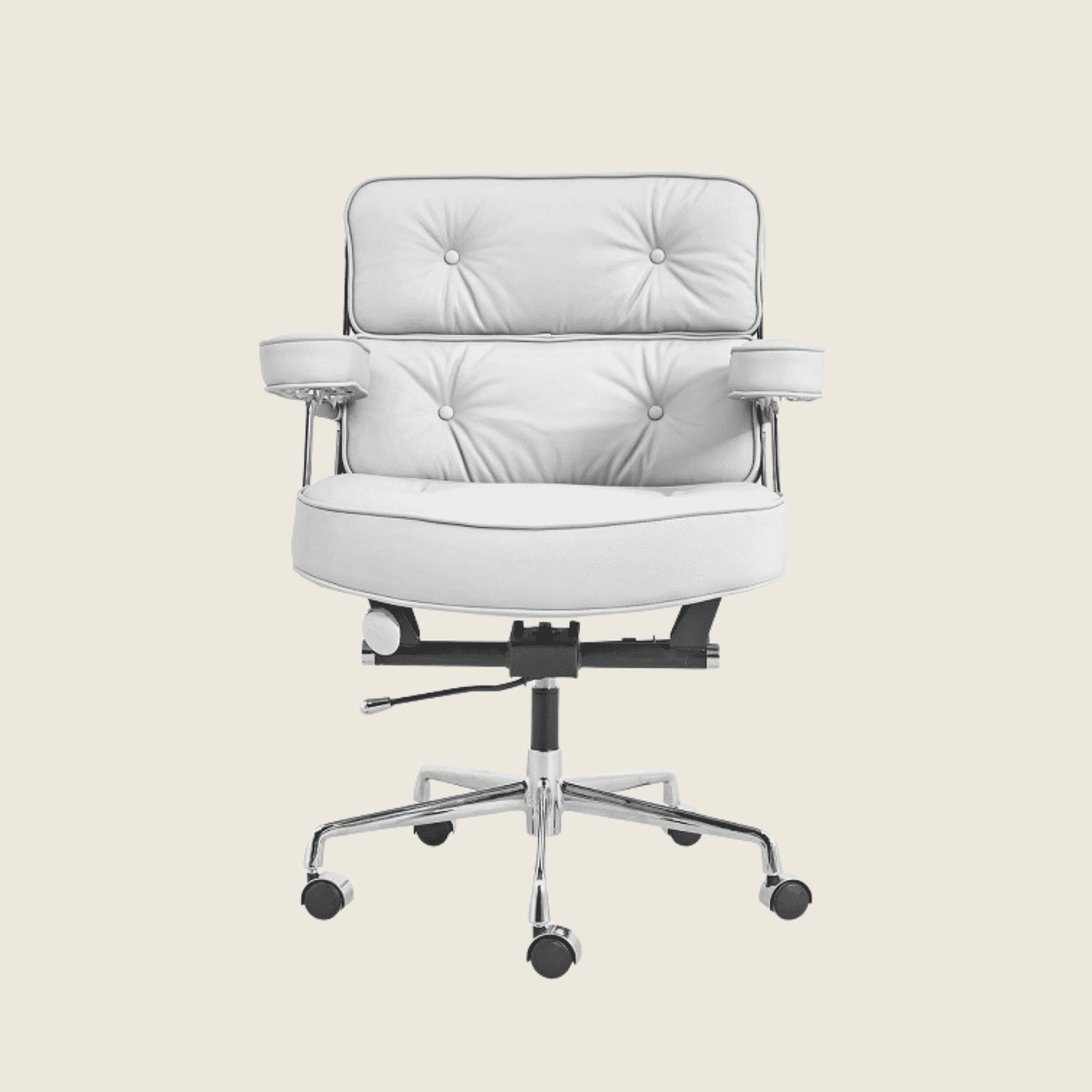 WHITE — ES 104 Executive Lobby Chair, front three-quarter view