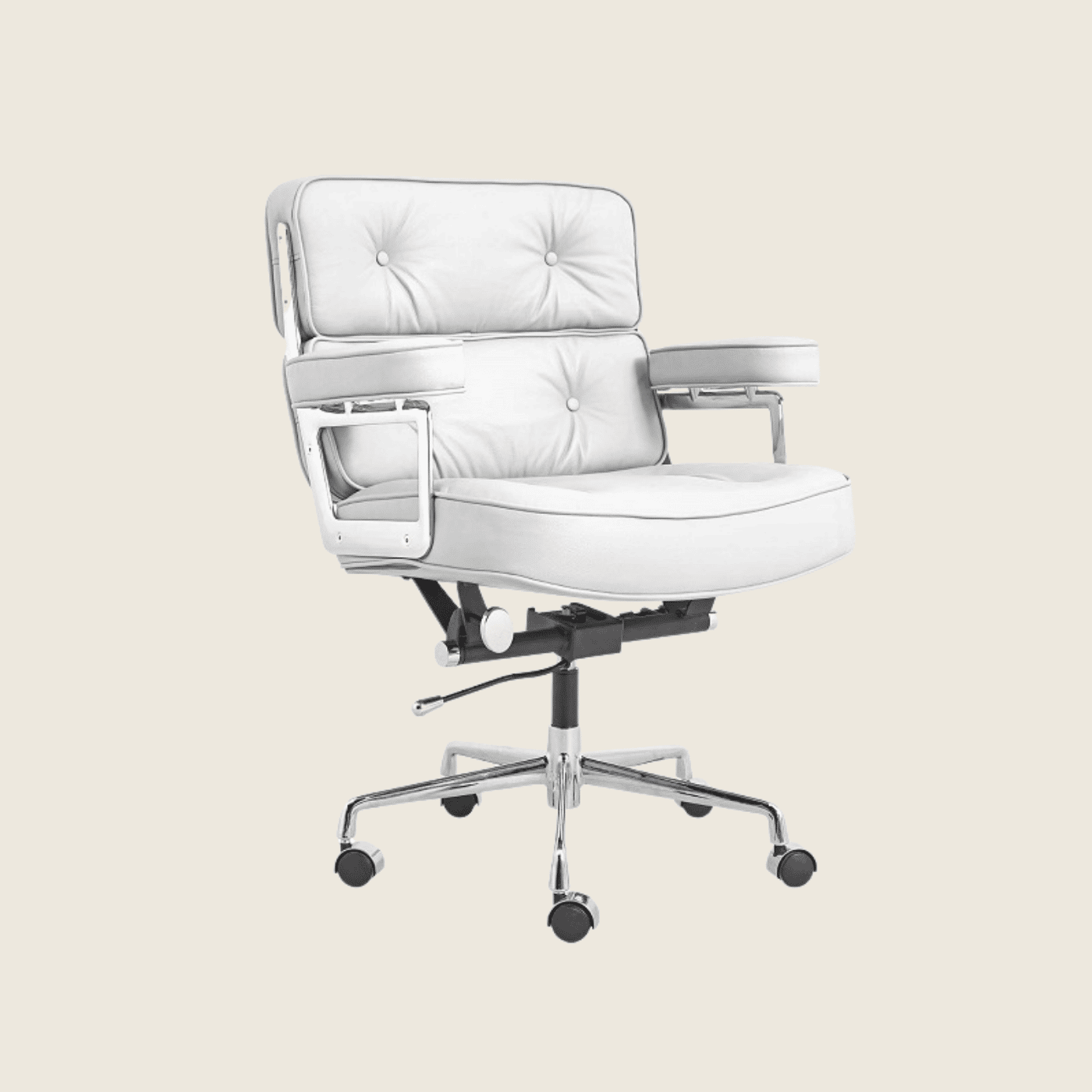 WHITE — ES 104 Executive Lobby Chair, side profile view