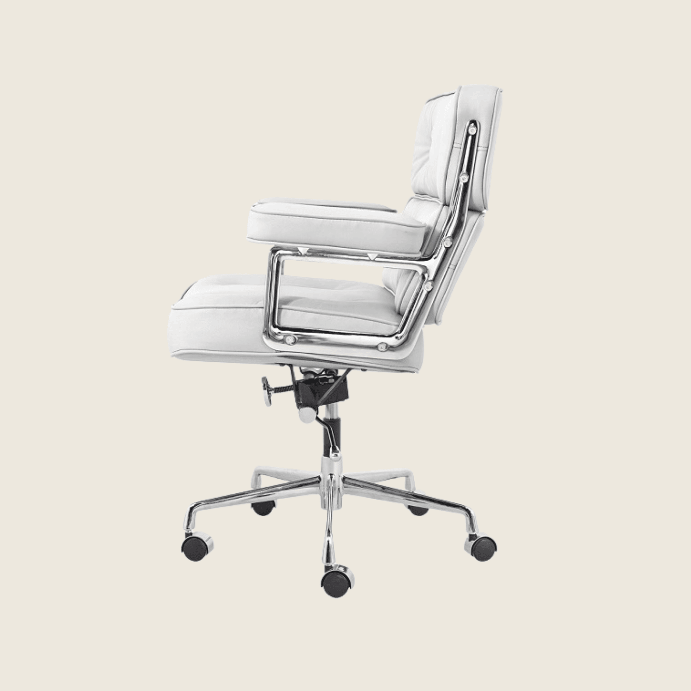 WHITE — ES 104 Executive Lobby Chair, rear three-quarter view
