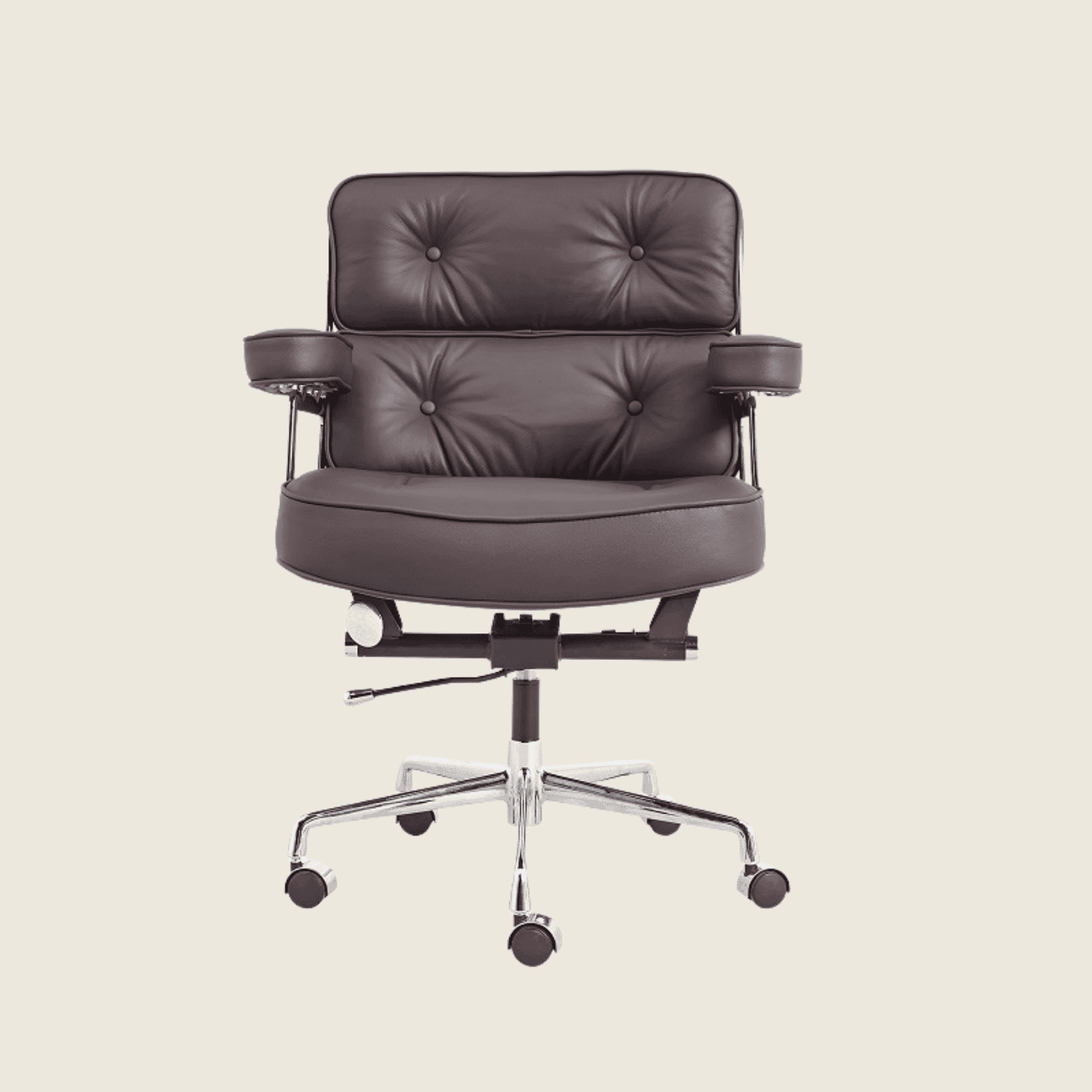 DARK BROWN — ES 104 Executive Lobby Chair, front three-quarter view
