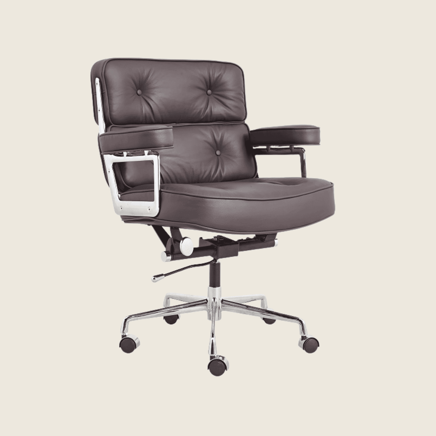 DARK BROWN — ES 104 Executive Lobby Chair, side profile view
