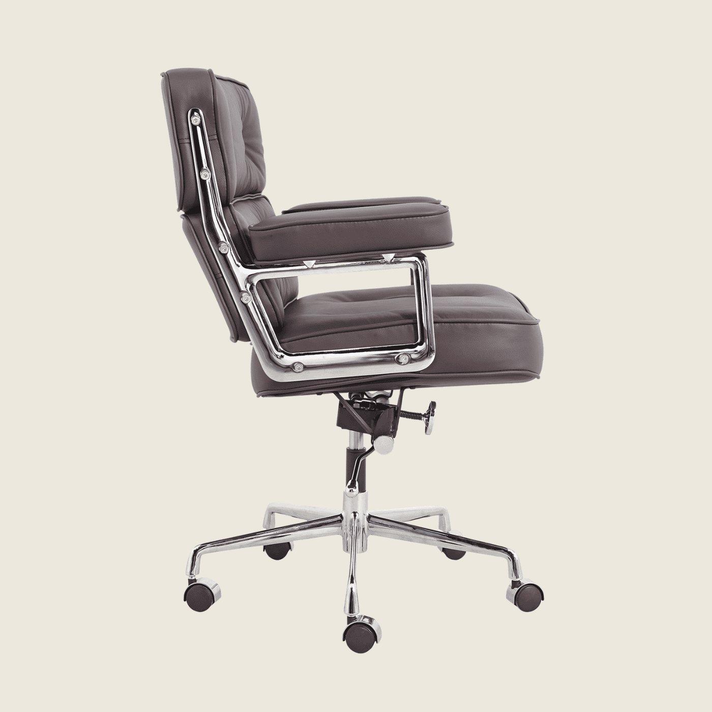DARK BROWN — ES 104 Executive Lobby Chair, rear three-quarter view