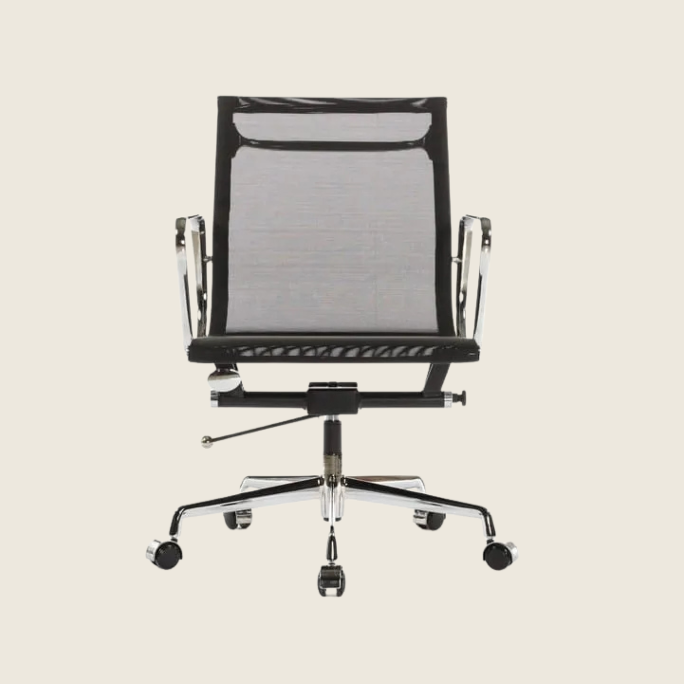 BLACK — EA117 Low Back Mesh Office Chair, side profile view
