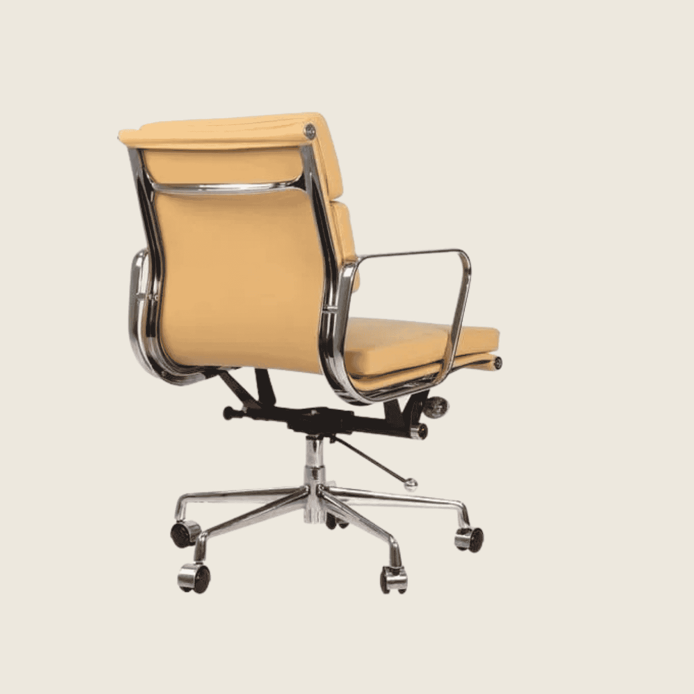 Mid-Century Eames EA217 Soft Pad Leather Office Chair – Beige, additional angle
